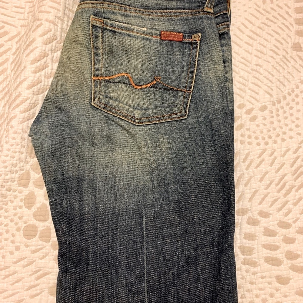 7 For All Mankind, size 28, bootcut. Gorgeous color, cut, and condition!